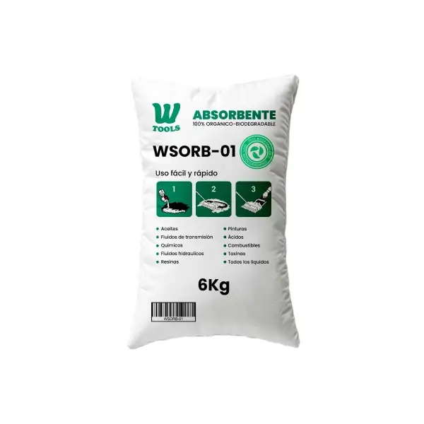 ABSORBENTE 100% FIBRA ORGANICA 12KG WSORB-02