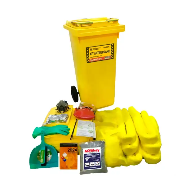 KIT ANTIDERRAME EN CONTENEDOR DE 120L CON RUEDAS