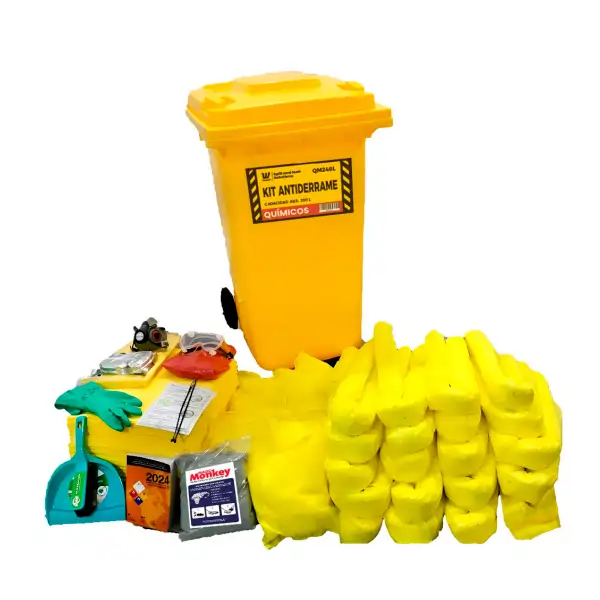 KIT ANTIDERRAME EN CONTENEDOR DE 240L CON RUEDAS